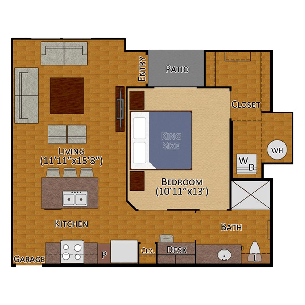 Bauer (with Attached Garage) floorplan layout