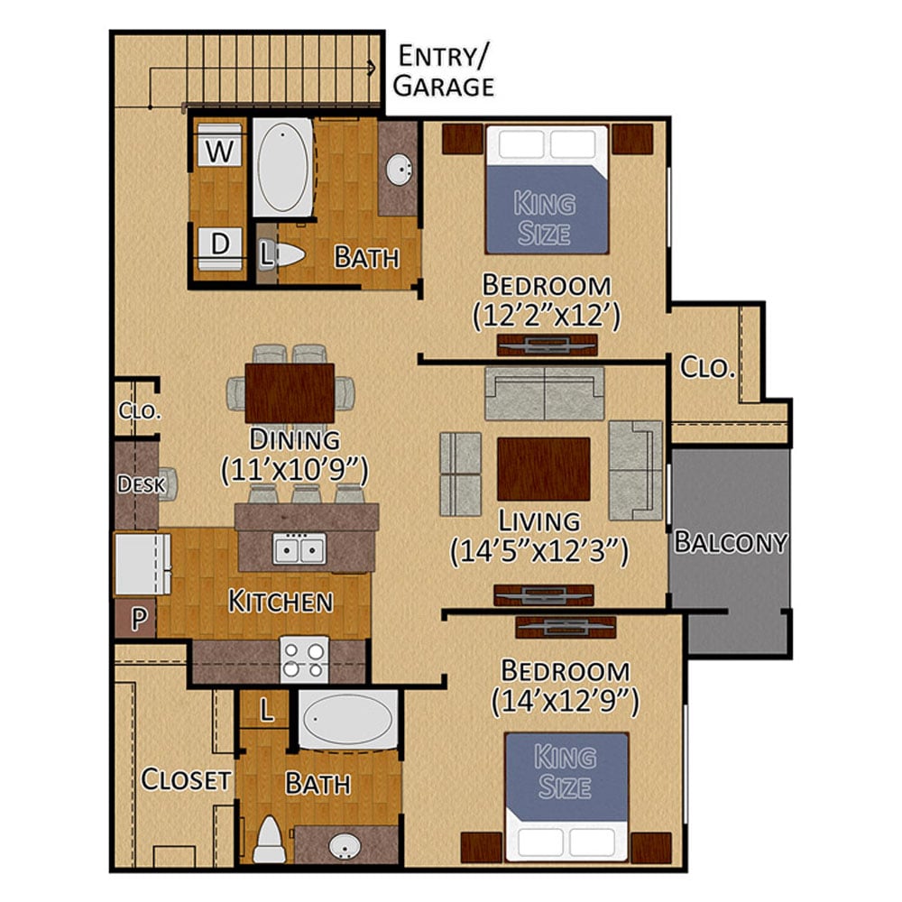 Spencer II (with Attached Garage) floorplan layout