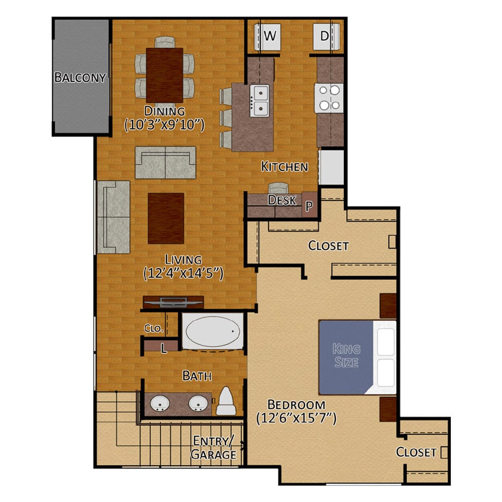 Berkshire (with Attached Garage) floorplan layout