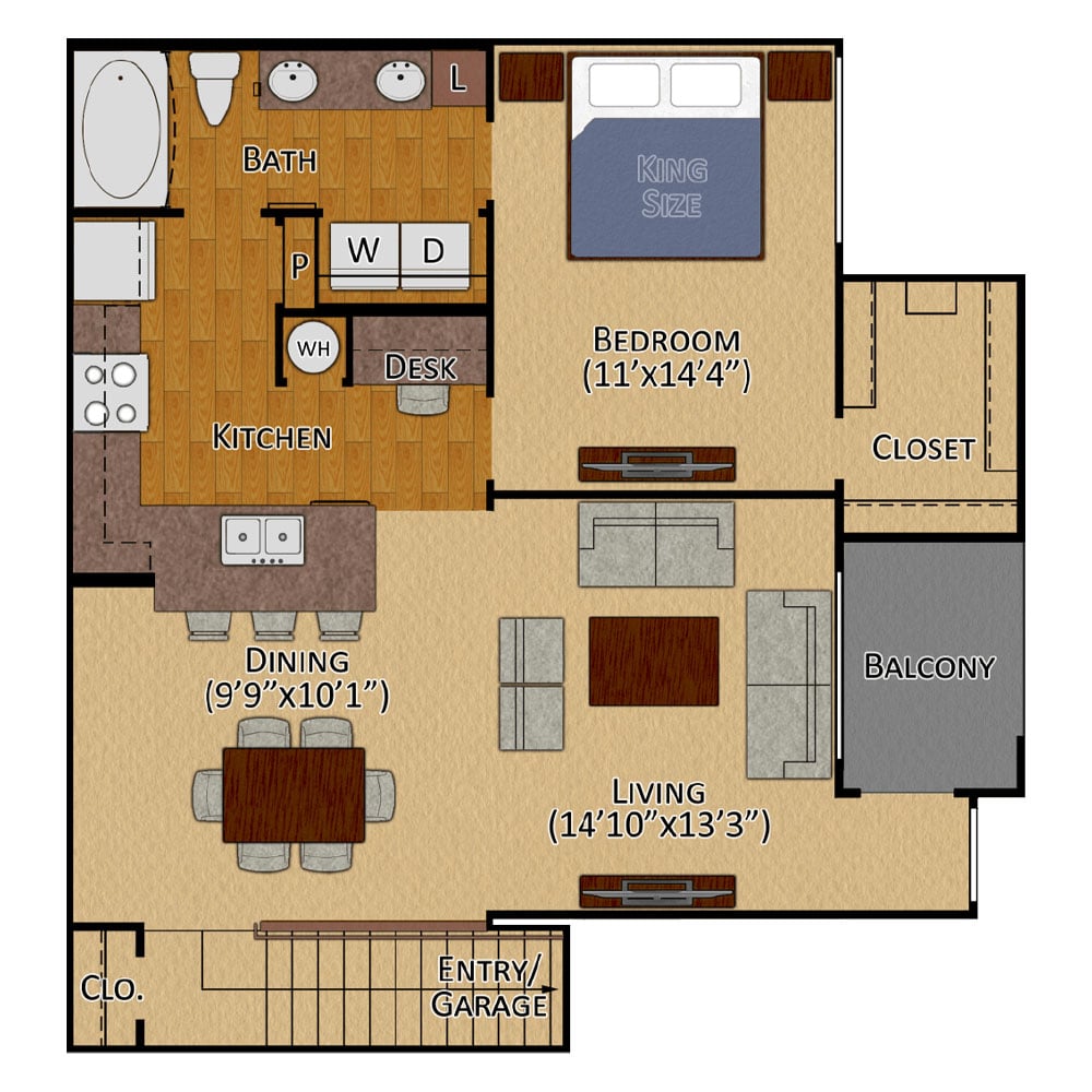 Brighton (with Attached Garage) floorplan layout