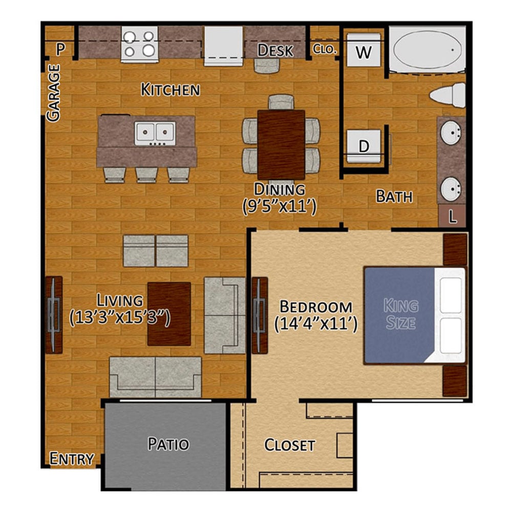 Brittmoore (with Attached Garage) floorplan layout