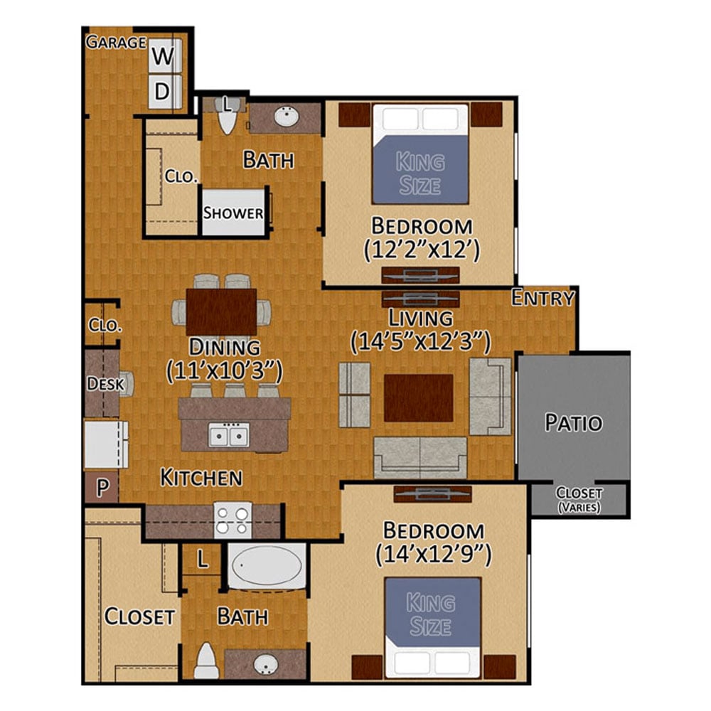 Spencer I (with Attached Garage) floorplan layout
