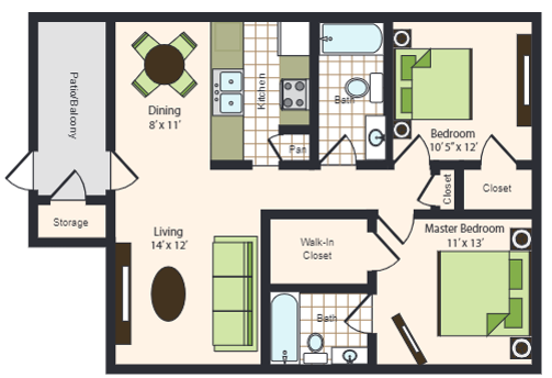 F floorplan layout