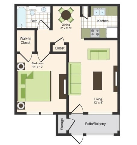 A floorplan layout